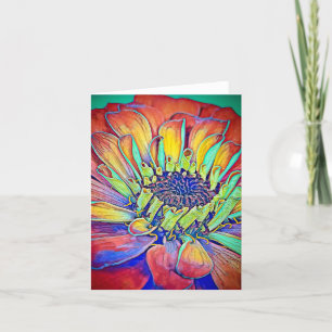 Technicolor Zinnia Card Dankeskarte