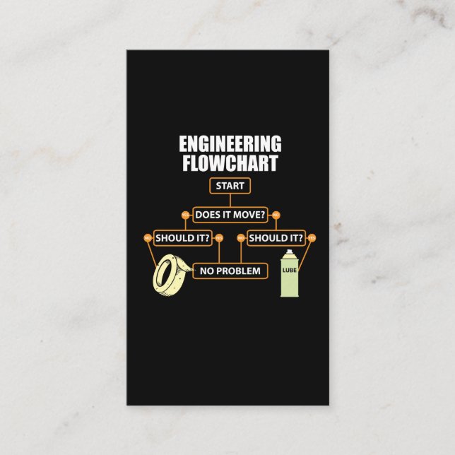 Technik-Flussdiagramm-lustiges Ingenieur-Geschenk Visitenkarte (Vorderseite)