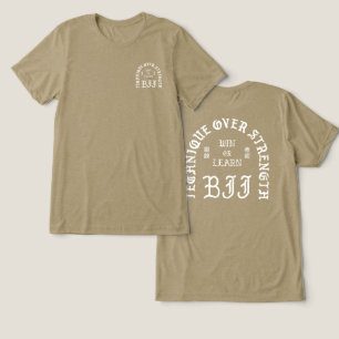 Technik über die Stärke vorne und hinten (weiß) Tri-Blend Shirt