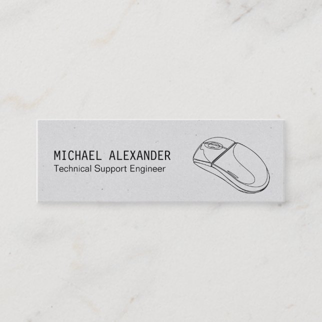 Techniker | Computermaus Mini Visitenkarte (Vorderseite)