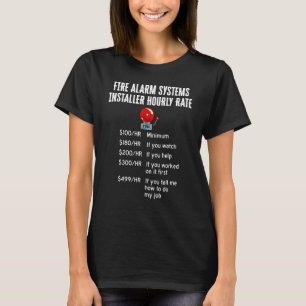 Techniker des Feueralarm-Installers House Dete T-Shirt