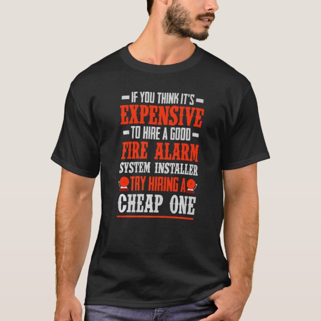 Techniker des Feueralarm-Installers House Dete T-Shirt (Vorderseite)