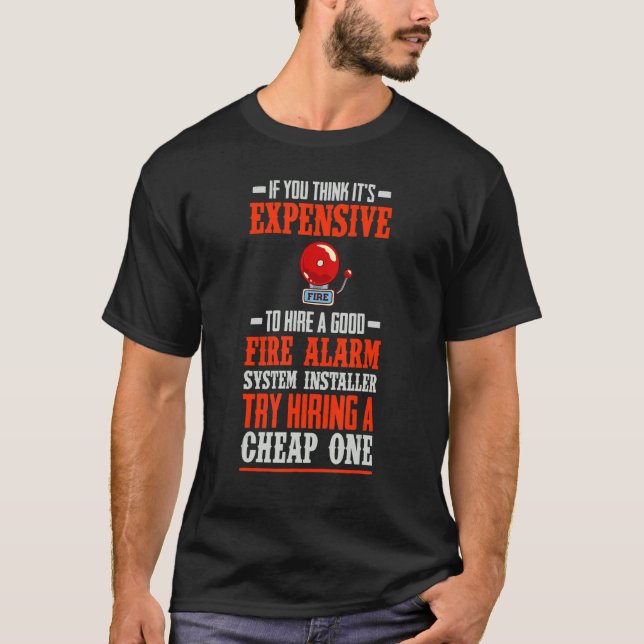 Techniker des Feueralarm-Installers House Dete T-Shirt (Vorderseite)