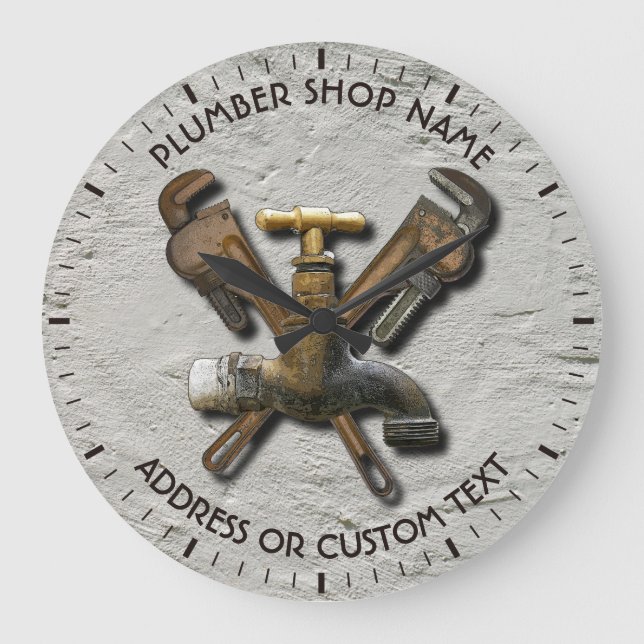 Techniker für die Abwasserentwässerung Große Wanduhr (Vorderseite)