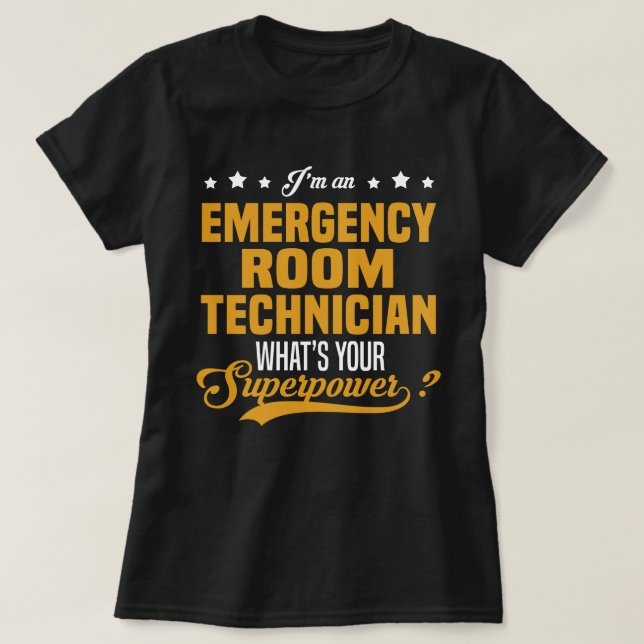 Techniker im Notfall T-Shirt (Design vorne)