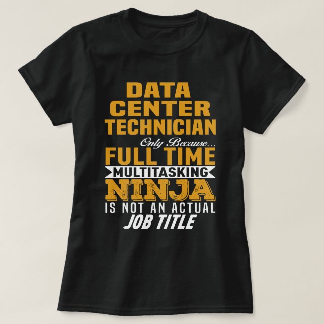 Techniker im Rechenzentrum T-Shirt (Design vorne)