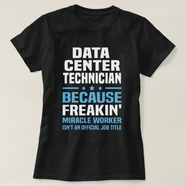 Techniker im Rechenzentrum T-Shirt (Design vorne)