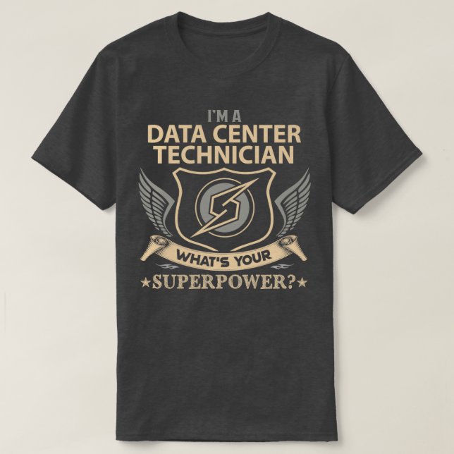Techniker im Rechenzentrum, was ist Ihr Superpower T-Shirt (Design vorne)