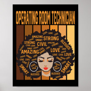 Techniker/in im Operationssaal Black History Month Poster