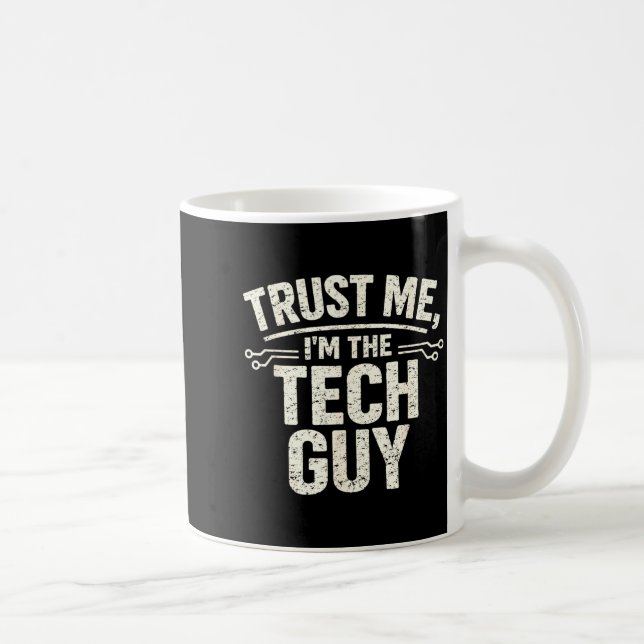 Techniker lustiger Spruch vintage IT-Support  Kaffeetasse (Rechts)