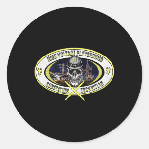 Techniker Runder Aufkleber