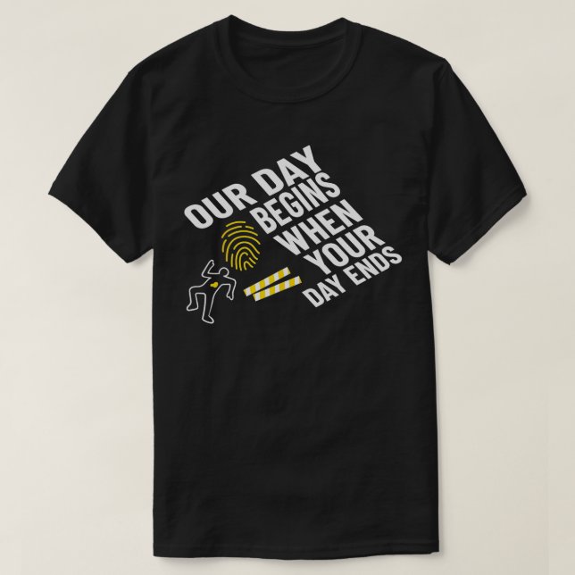 Techniker Verbrecherszene T-Shirt (Design vorne)