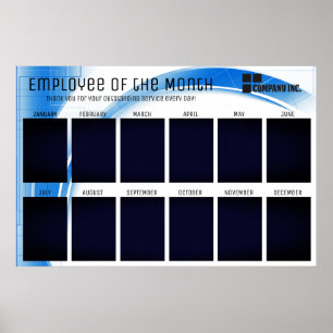 Technikmitarbeiter der Monatsanzeige für 4x6-Fotos Poster