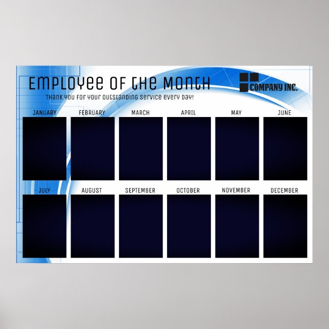 Technikmitarbeiter der Monatsanzeige für 4x6-Fotos Poster (Vorne)