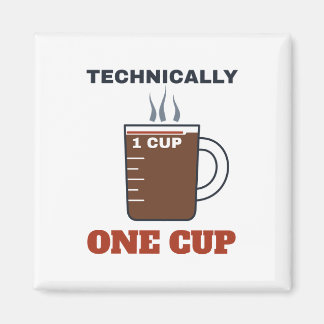 Technisch Ein-Tassen-Kaffeeverrückter-Witz Magnet