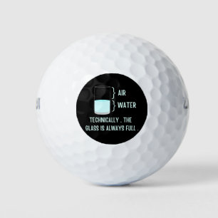 Technisch ist das Glas immer voll Golfball