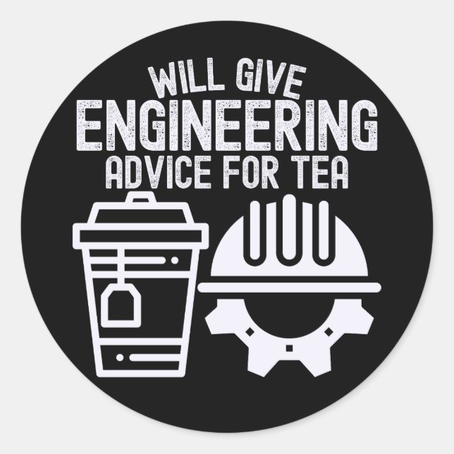 Technische Beratung für Tee Runder Aufkleber (Vorderseite)