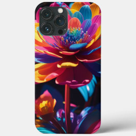 Technische Blume mit Neon Hues Case-Mate iPhone Hülle