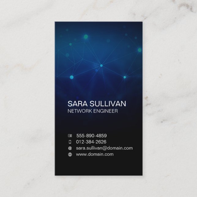 Technische Lichtkreise für die Computertechnik Visitenkarte (Vorderseite)