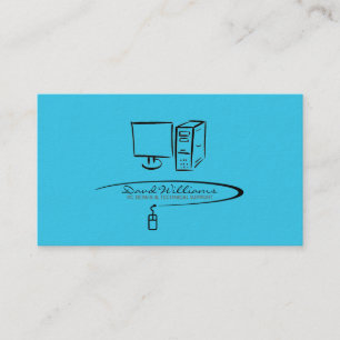 Technische Support-/Reparaturbetriebskarte (Blaue  Visitenkarte