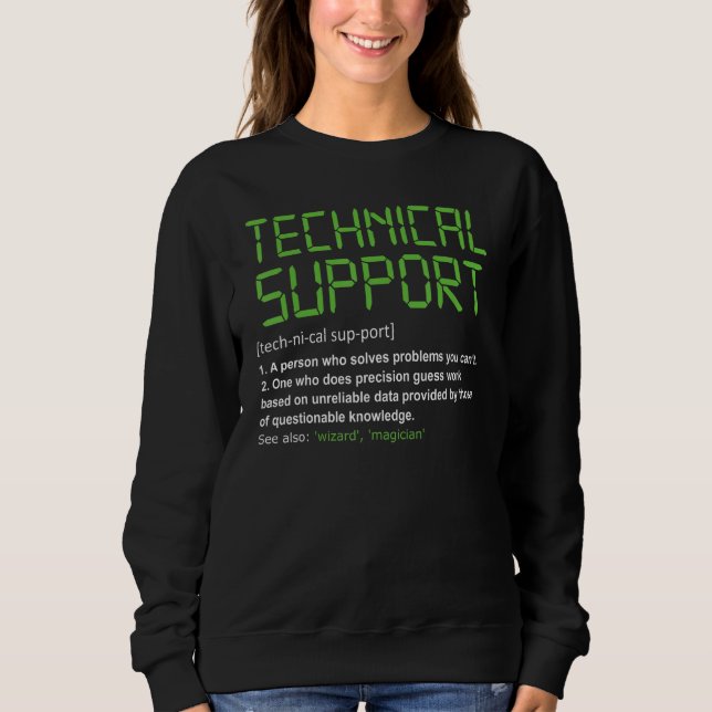 Technische technische Support-Definition All Thing Sweatshirt (Vorderseite)