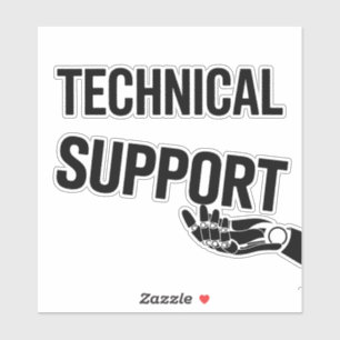 TECHNISCHE UNTERSTÜTZUNG AUFKLEBER