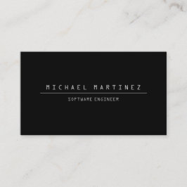 TECHNISCHER COMPUTER SCHRIFTART - BLACK-Visitenkar Visitenkarte