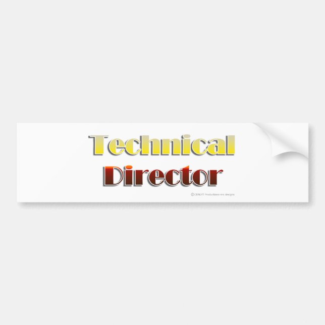 Technischer Direktor (nur Text) Autoaufkleber (Vorne)