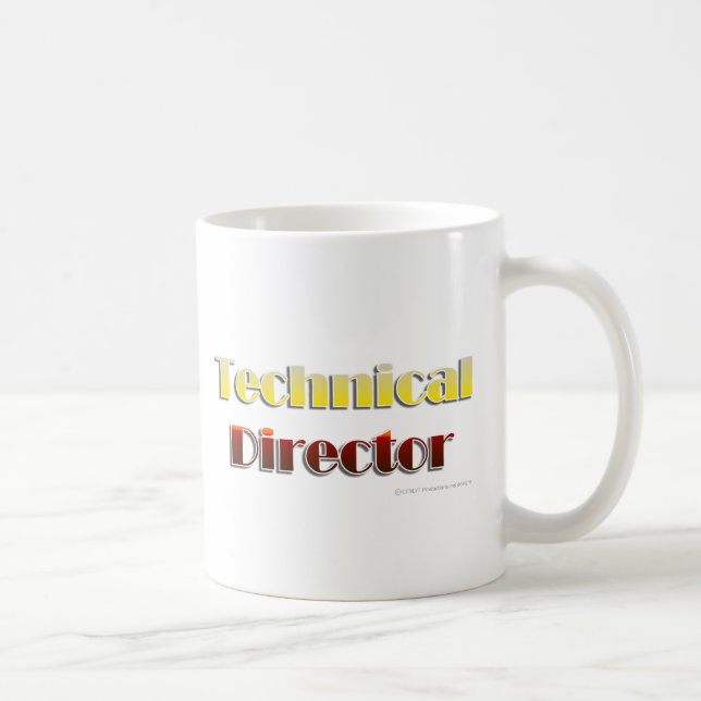 Technischer Direktor (nur Text) Tasse (Rechts)