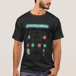 Technischer Flussdiagramm Chemieingenieur T-Shirt