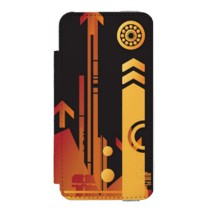 Technischer Halbtonhintergrund 2 Incipio Watson™ iPhone 5 Geldbörsen Hülle