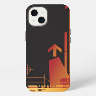 Technischer Halbtonhintergrund 2 iPhone 13 Hülle