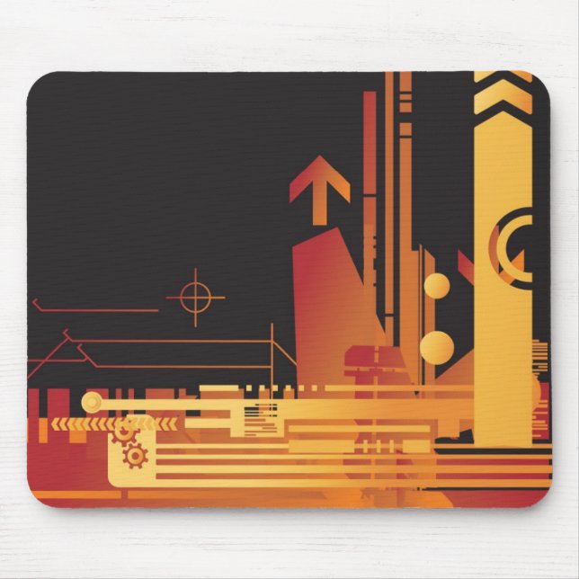 Technischer Halbtonhintergrund 2 Mousepad (Vorne)