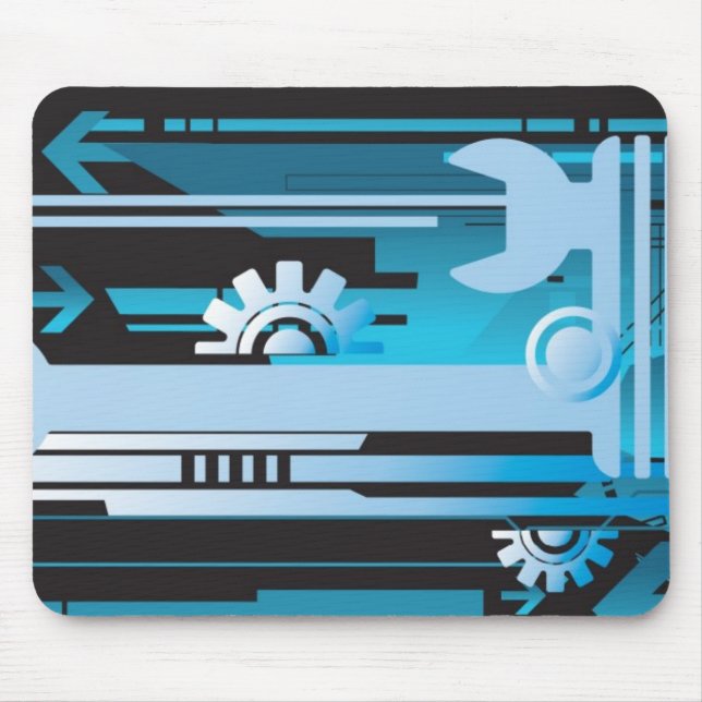 Technischer Halbtonhintergrund 3 Mousepad (Vorne)