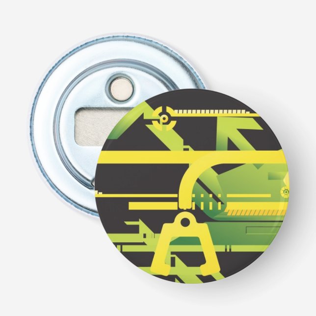 Technischer Halbtonhintergrund 4 Flaschenöffner (Vorderseite)