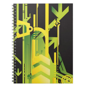 Technischer Halbtonhintergrund 4 Notizblock