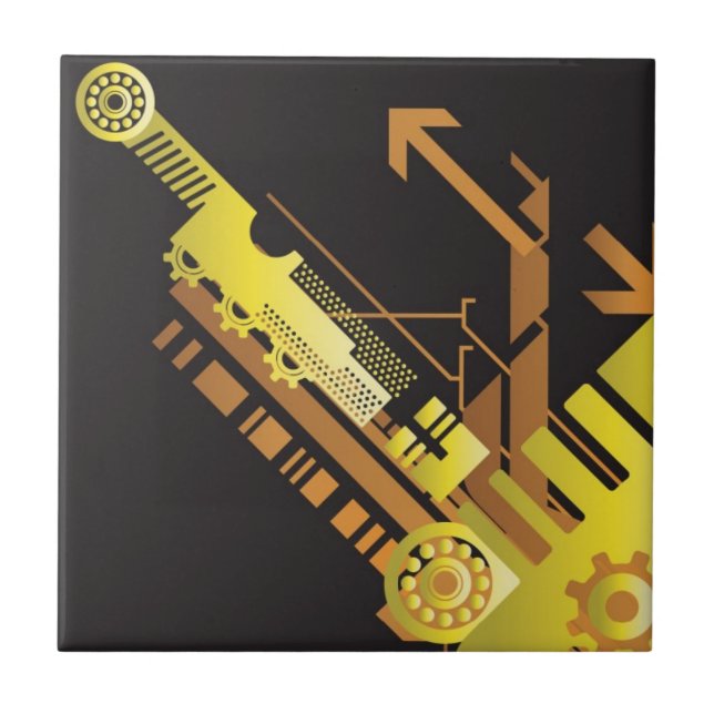 Technischer Halbtonhintergrund 5 Fliese (Vorderseite)