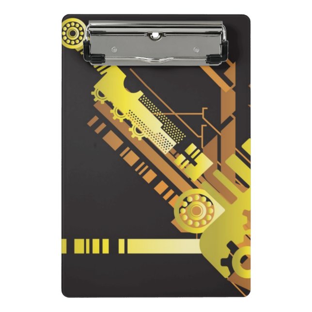 Technischer Halbtonhintergrund 5 Mini Klemmbrett (Vorderseite)