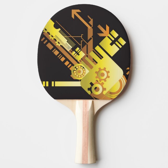 Technischer Halbtonhintergrund 5 Tischtennis Schläger (Vorderseite)