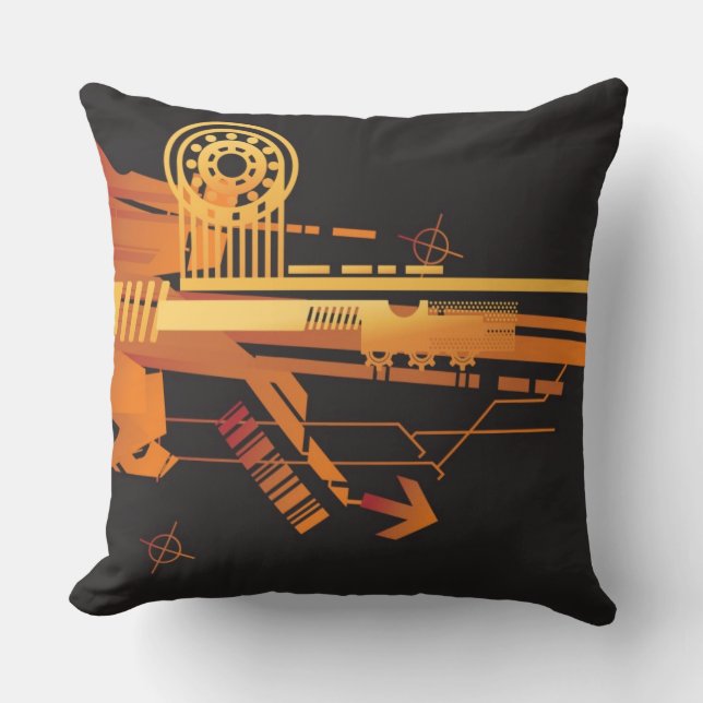 Technischer Halbtonhintergrund 6 Kissen (Vorderseite)