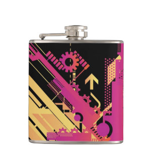 Technischer Halbtonhintergrund 7 Flachmann