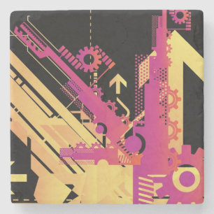 Technischer Halbtonhintergrund 7 Steinuntersetzer