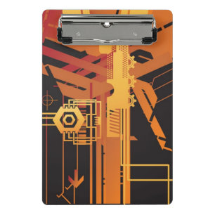 Technischer Halbtonhintergrund Mini Klemmbrett