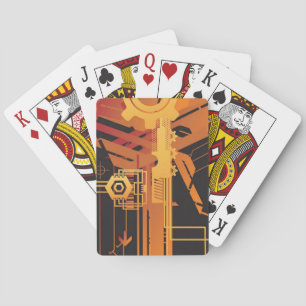 Technischer Halbtonhintergrund Spielkarten