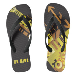 Technischer Halftone-Hintergrund 5 Flip Flops