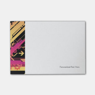 Technischer Halftone-Hintergrund 7 Post-it Klebezettel