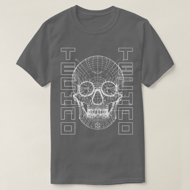 Technischer Schädel T-Shirt (Design vorne)