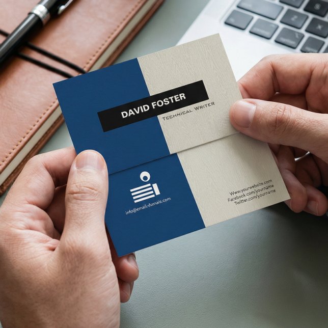 Technischer Schriftsteller - Einfach elegant Stilv Visitenkarte (Von Creator hochgeladen)