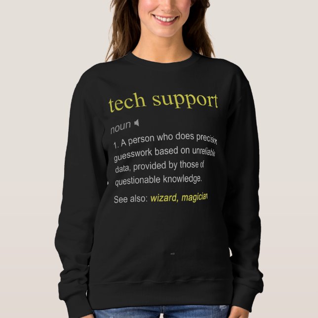 Technischer Support - Definition für Computer Cool Sweatshirt (Vorderseite)
