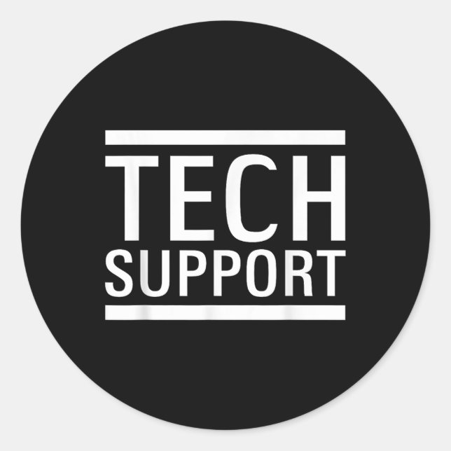 Technischer Support Elon Doge Runder Aufkleber (Vorderseite)